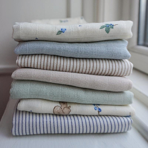 Набор муслиновых пеленок Cam Cam Copenhagen "Blueberries", 2 шт, микс с голубым, 70 x 70 см